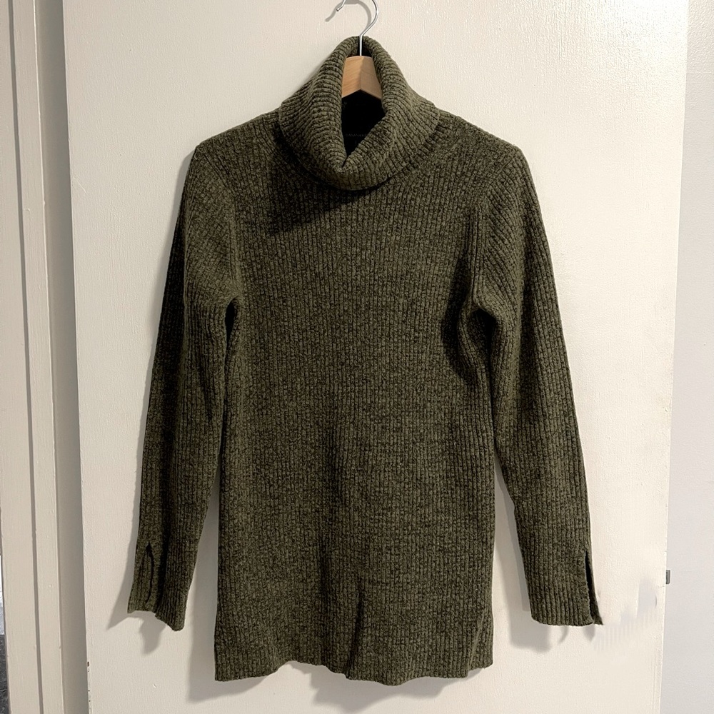Banana republic olive green turtleneck sweater tunic
